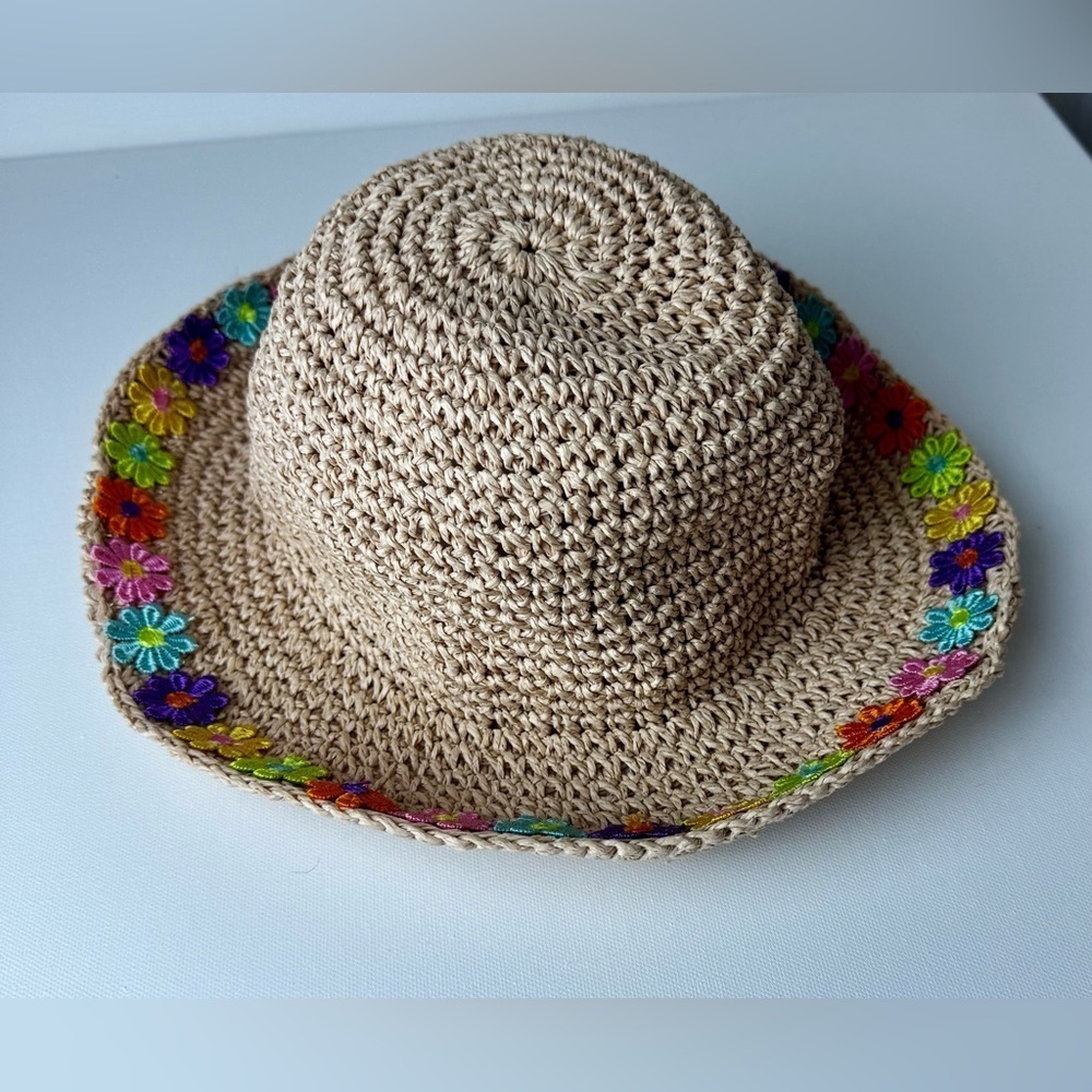Kids Floral Crochet Hat - Picture 3 of 9